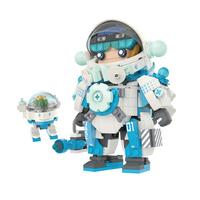 JAKI 佳奇 太空探索任务系列 JK9107 X-Plant 宇航队 蓝色宇航员 巴克斯 积木手办