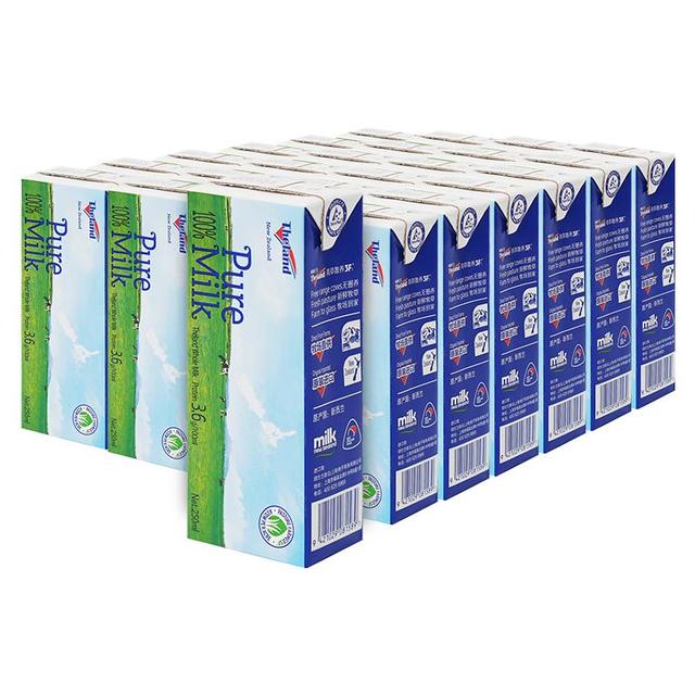 纽仕兰 全脂高钙纯牛奶 250ml*24盒