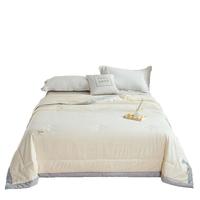 安睡宝（SOMERELLE）100%天然蚕丝提花被子四季被芯约3.4斤200*230cm 白色 夏被【100%天然蚕丝丨中长丝】