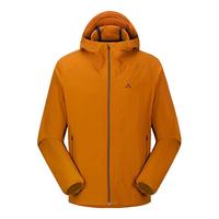 巍德(VAUDE)软壳衣男户外骑行透气防风登山服夹克连帽软壳衣VG2426104 金铜色丨轻量透气 XL(151-170斤)