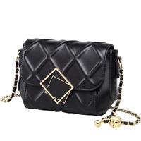 viney包包女包牛皮洋气斜挎包品牌单肩链条包高级感 【黑色】轻奢百搭小众时尚小包