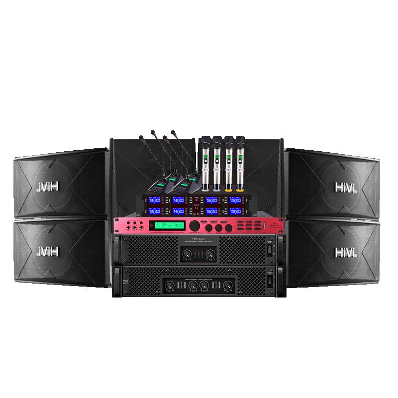 HiVi 惠威 KX系列 KTV音响套装 KX80音箱*3对+EX235功放机+EX435功放机+鹅颈麦*2+手持麦*2