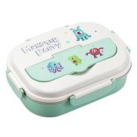 美厨（maxcook）304不锈钢饭盒 微波炉饭盒5格保温饭盒配餐具1.6L蓝MCFT7635 304钢5格 怪兽蓝