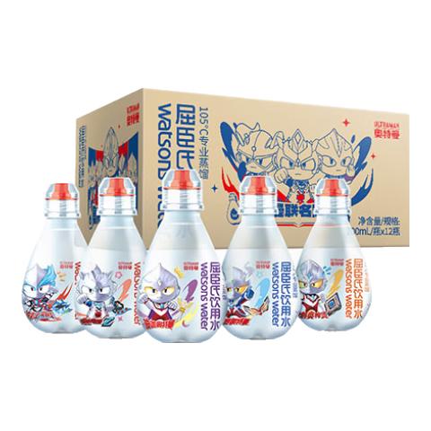 屈臣氏（Watsons）饮用水105℃高温蒸馏 便携解渴 汪汪队联名 小瓶装 200ml*12瓶