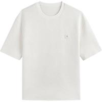 GXG男装 双色肌理面料短袖T恤男士上衣 24年夏季 米白 180/XL