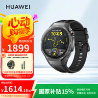 华为 HUAWEI WATCH GT 5 Pro 智能手表 46mm 曜石黑 黑色氟橡胶表带