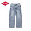 Lee Cooper 美式 男士牛仔裤 宽松直筒休闲破洞长裤