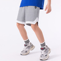 马骑顿（MQD）男童夏季休闲五分裤儿童短裤 银灰色 140