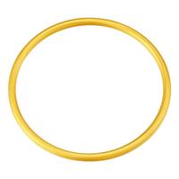 老庙黄金手镯足金素圈实心金镯子 【8mm拉丝泥鳅背】35±17-10工作日