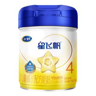 飞鹤 星飞帆4段CBP骨骼发育儿童奶粉  750g*6罐