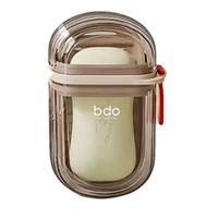 bdo旅行必备肥皂香皂盒防水沥水带提手出差家用收纳盒轻奢 透明皂盒