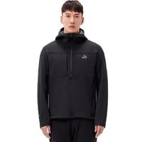 伯希和（Pelliot）【P系列】软壳衣男女24秋冬户外防风加绒保暖冲锋衣内胆连帽夹克 【男款】漫暮黑 | 专享礼盒 L