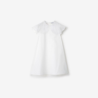 BURBERRY女童 薄纱衣领棉质连衣裙 81014101