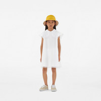 BURBERRY女童 薄纱衣领棉质连衣裙 81014101 白色