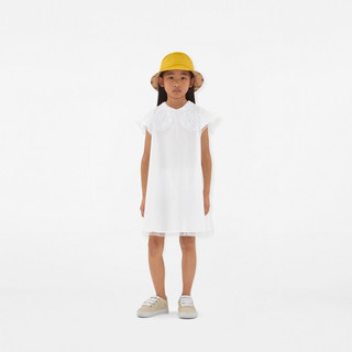 BURBERRY女童 薄纱衣领棉质连衣裙 81014101