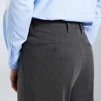 柒牌（SEVEN）2024春季犀牛褶双褶商务休闲上班通勤男士西裤长裤子 126H70850+深灰 40