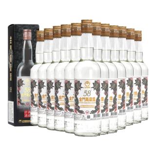 今日必买：金门高粱酒 金门高粱 白金龙 58度 清香型白酒 600ml*12瓶 整箱装