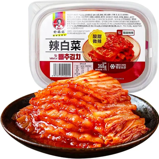 朴辣白菜368g韩式泡菜东北下饭菜酸甜微辣即食腌制辣白菜盒装常温存