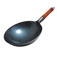 JITIECHUI 冀铁锤 炒锅(30cm、不粘、无涂层、铁、黑色)