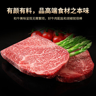 龍江和牛 LONGJIANG WAGYU 国产和牛A3(M9)原切嫩肩牛排 450g/3片