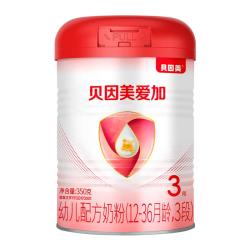 贝因美 乳铁蛋白 婴幼儿配方奶粉  新国标-爱加3段 350g 350g 1罐