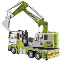 卡威（KIV）合金工程车玩具翻斗运输车吊车挖掘机搅拌车大卡车儿童玩具车男孩 搅拌车-绿色
