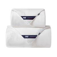 安睡宝（SOMERELLE）100%天然蚕丝提花被子二合一冬季子母被芯约9.4斤220*240cm 白色 子母被【100%天然蚕丝丨中长丝】