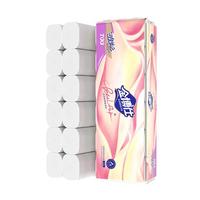 金博仕卷纸加厚卷纸湿水不易破妇婴用纸厕纸卫生纸粗卷长卷加白卷 700克12卷