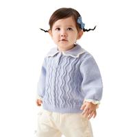 巴拉巴拉婴儿针织衫女童毛衫宝宝毛衣男童春装2024秋装甜美萌208324103201 红色调00366 90cm