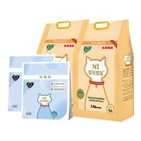 AATURELIVE N1爱宠爱猫 猫砂套装(玉米豆腐猫砂+珍珠猫砂) 2磅*2包+3.7kg*2包