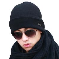 CACUSS 男女款毛线帽 Z0079 加绒加厚款 黑色