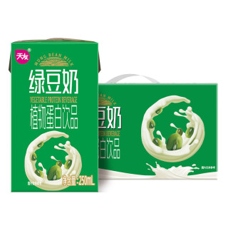 天友 绿豆奶 250ml*24 盒整箱 植物蛋白豆奶 居家清爽解渴饮品整箱囤货