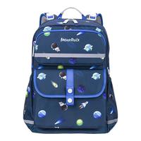 梦乐(MoonRock)书包小儿童护脊减负超轻便双肩背包大容量减压男女3-6年级 勇闯太空-深蓝色SSLJ205P-24141