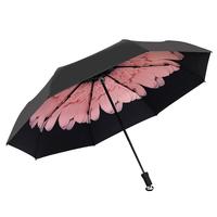 C'mon 8骨三折晴雨伞 粉色小雏菊