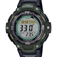 CASIO 卡西欧 男士双传感器指南针温度计数字户外手表