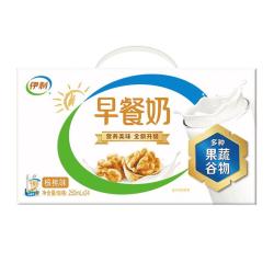伊利 早餐奶核桃味 250ml*24盒 优选核桃早餐伴侣 礼盒装 3月产