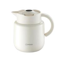 艾曼格（IMOGY）德国艾曼格焖茶壶家用保温壶老白茶闷泡壶不锈钢陶瓷内胆保温水壶 月白色 1.2L 【智能温显+茶仓】