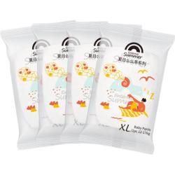 盛夏光年 夏日么么茶婴儿拉拉裤尿裤试用装夏季超薄抑菌亲肤尿不湿日夜通用 拉拉裤 XL码试用装4片(12