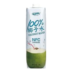 Hidolly 椰子水100%纯NFC椰子水饮料整箱椰汁水饮品 NFC椰子水 1L*2瓶
