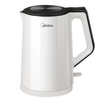 美的(Midea) 电热水壶 热水壶 家用大容量304不锈钢 便携式大功率烧水壶 双层防烫 一体无缝内胆电水壶开水壶 1.5L 【316不锈钢】 【母婴级316L不锈钢】 1.5L