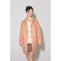 MECITY 女士简约翻领羊毛混纺大衣 533674