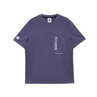 杰克·琼斯（JACK&JONES）男装夏季简约百搭户外字母印花舒适清爽透气短袖T恤男223301044 蓝 L 180