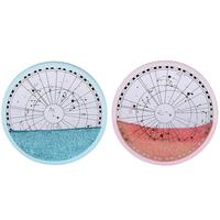 中国国家博物馆 创意星图 圆形隔热垫 星空流沙杯垫 蓝色