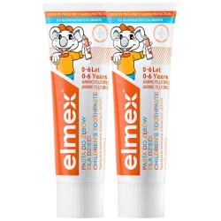 Elmex 含氟儿童牙膏0-3-6岁婴幼儿含氟防蛀固齿护龈50ml*2