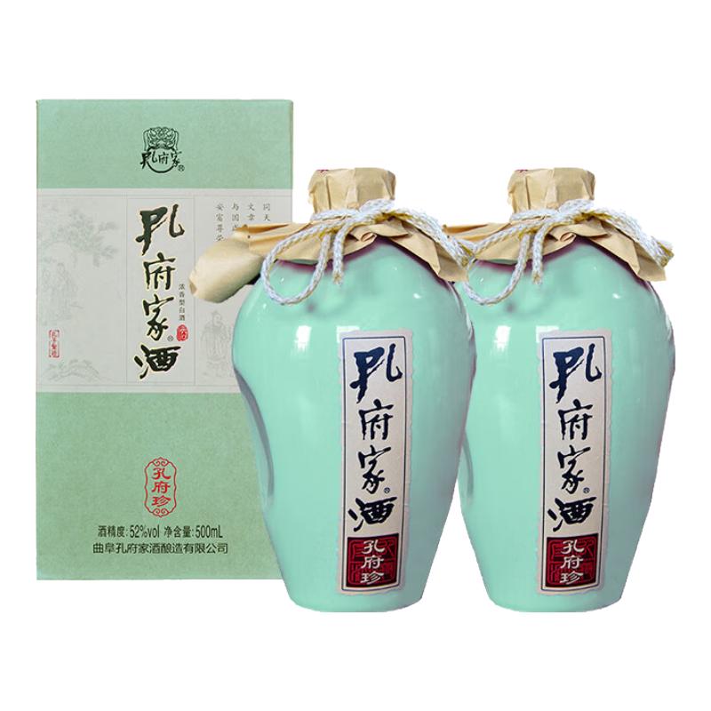  孔府家酒 浓香风味 白酒 手提袋  光瓶装 浓香型 52%vol 500mL