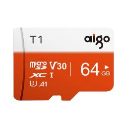 爱国者 T1 Micro-SD存储卡 64GB（UHS-I、V30、U3、A1）