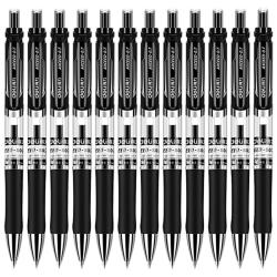得力 S02 按动中性笔 透明款 黑色 0.7mm 12支装