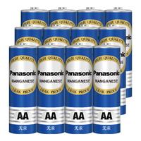 Panasonic 松下 5号碳性碱性干电池 R6PNU 耐用无汞环保 挂钟鼠标收音机空调电池遥控器适用AA