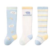 尼多熊儿童袜子婴儿长筒袜春秋舒适透气宝宝新生儿护腿防蚊袜秋冬 0-6个月(6-8cm)