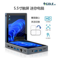 嗨高乐 HIGOLE 迷你电脑主机minipc5.5触摸屏微型小台式机windows工业商用办公服务器掌上电脑（16G+256G）